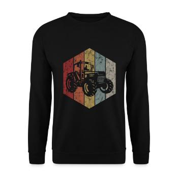 Ferme tracteurs paysannes tracteurs rétro tracteurs - Sweat-shirt Unisexe - noir - Devant - Alina (178cm) & Michal (187cm)