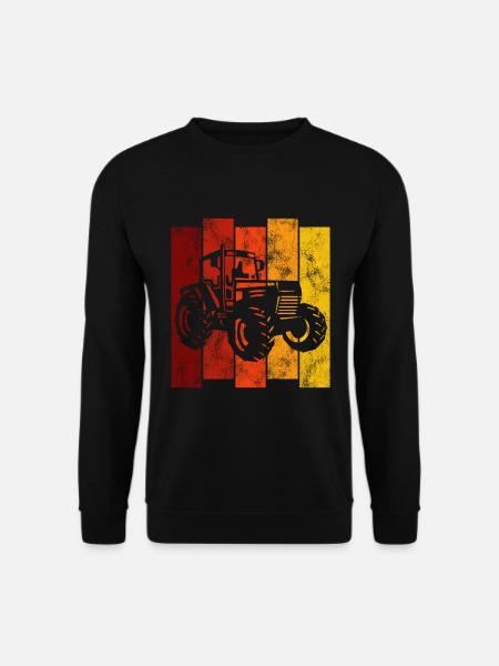 Bauernhof Traktor Retro Bauer Trecker Traktoren - Unisex Pullover - Schwarz