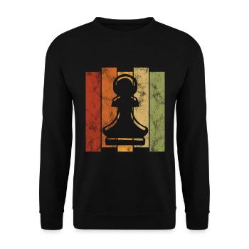 Échecs rétro échecs d’échecs - Sweat-shirt Unisexe - noir - Devant - Alina (178cm) & Michal (187cm)