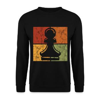 Checkmate Retro Chess Piece Chess Player Chess Player Chess - Unisex Sweatshirt - black - Front - Alina (178cm) & Michal (187cm)