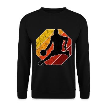 Basketball Basketball Player Basketball Player Retro - Unisex Sweatshirt - black - Front - Alina (178cm) & Michal (187cm)