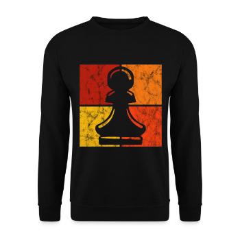 Jeu d’échecs rétro jeu d’échecs jeu d’échecs - Sweat-shirt Unisexe - noir - Devant - Alina (178cm) & Michal (187cm)