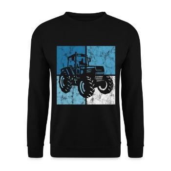 Farm Retro Tractor Farmer Tractor Tractors - Unisex Sweatshirt - black - Front - Alina (178cm) & Michal (187cm)