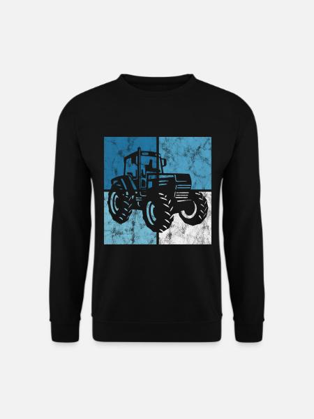 Bauernhof Retro Traktor Bauer Trecker Traktoren - Unisex Pullover - Schwarz