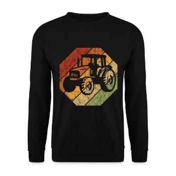 Tracteurs ferme trecker rétro tracteur bauer - Sweat-shirt Unisexe - noir - Devant - Alina (178cm) & Michal (187cm)
