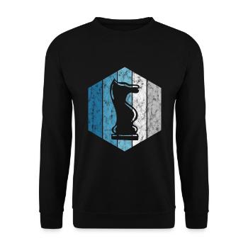 Échecs schachmatt rétro échecs échecs - Sweat-shirt Unisexe - noir - Devant - Alina (178cm) & Michal (187cm)