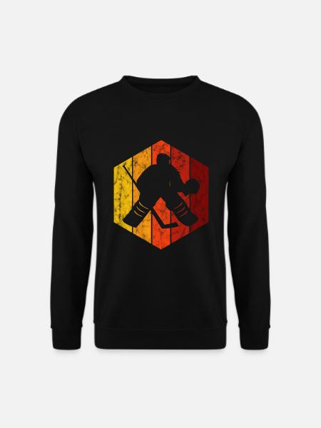 Eishockey Ice Hockey Retro Schlittschuhe Puck Eis - Unisex Pullover - Schwarz