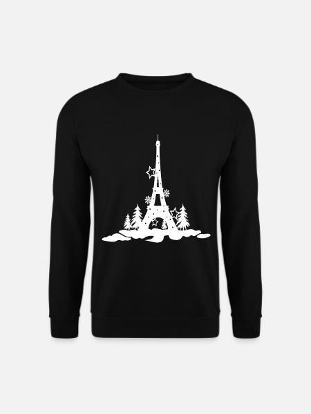 WEIHNACHTEN EIFFEL TOUR 2,Eiffelturm paris - Unisex Pullover - Schwarz