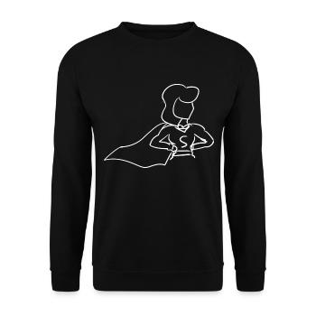 Anime Heldin - Unisex Pullover - Schwarz - Vorne - Alina (178cm) & Michal (187cm)