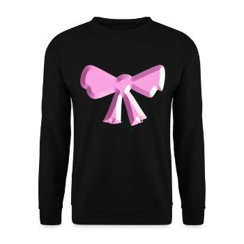 loop symbol fly pink shiny - Unisex Sweatshirt - black - Front - Alina (178cm) & Michal (187cm)