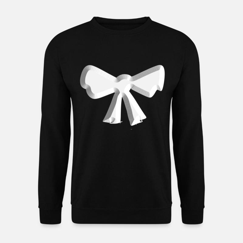schleife symbol fliege silber - Unisex Pullover - Schwarz