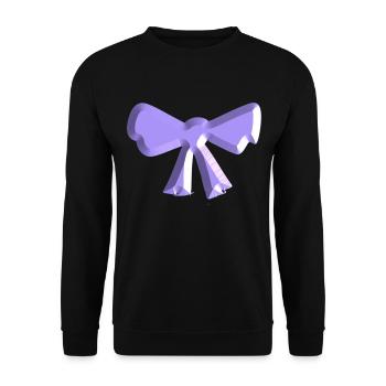 schleife symbol fliege lila - Unisex Pullover - Schwarz - Vorne - Alina (178cm) & Michal (187cm)