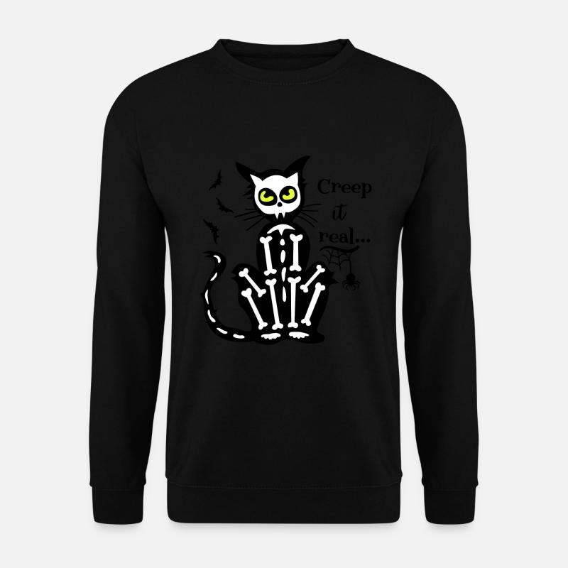 Rampez-le vrai chat squelettique - Sweat-shirt Unisexe - noir
