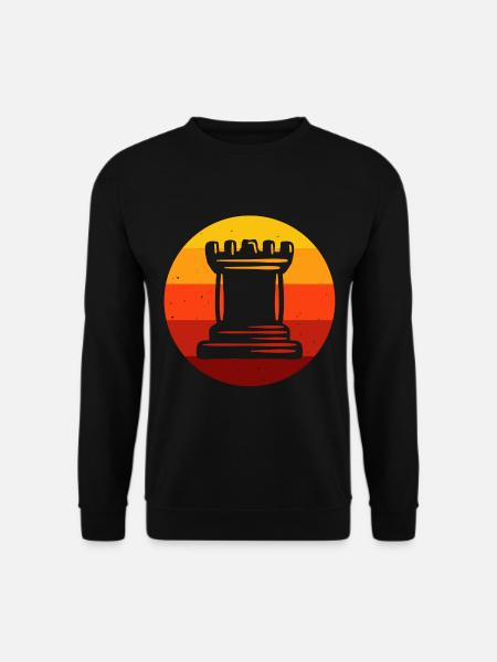 Pièce d’échecs rétro Checkmate Joueur d’échecs Échecs - Sweat-shirt Unisexe - noir