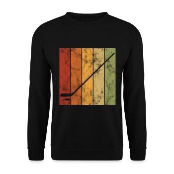 Ice Hockey Ice Hockey Retro Skates Puck Ice - Unisex Sweatshirt - black - Front - Alina (178cm) & Michal (187cm)