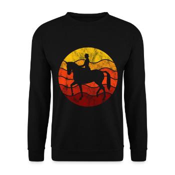 Dressage Équitation Cavaliers de dressage Équitation Équitation - Sweat-shirt Unisexe - noir - Devant - Alina (178cm) & Michal (187cm)