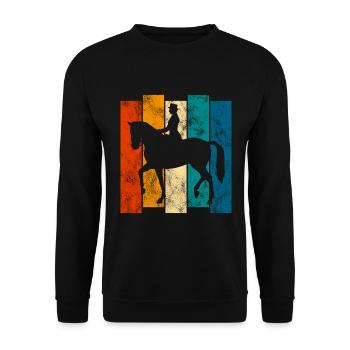 Dressage Équitation Dressage Cavalier Équitation Cheval - Sweat-shirt Unisexe - noir - Devant - Alina (178cm) & Michal (187cm)