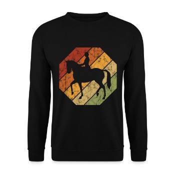 Dressage Équitation Cavaliers de dressage Équitation Équitation - Sweat-shirt Unisexe - noir - Devant - Alina (178cm) & Michal (187cm)