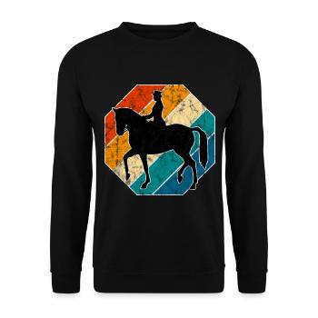 Dressage Équitation Cavaliers de dressage Équitation Équitation - Sweat-shirt Unisexe - noir - Devant - Alina (178cm) & Michal (187cm)