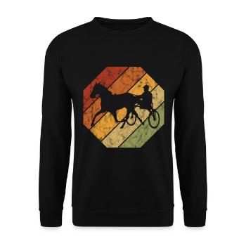 Trotting Horse Horses Trabrennsport Horse Racing - Unisex Sweatshirt - black - Front - Alina (178cm) & Michal (187cm)