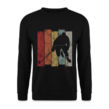 Ice Hockey Ice Hockey Retro Skates Puck Ice - Unisex Sweatshirt - black - Front - Alina (178cm) & Michal (187cm)