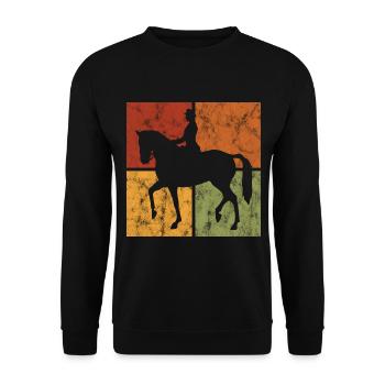 Dressage Équitation Cavaliers de dressage Équitation Équitation - Sweat-shirt Unisexe - noir - Devant - Alina (178cm) & Michal (187cm)