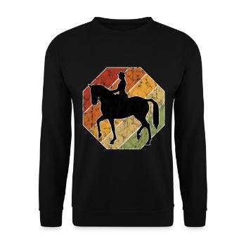 Dressage Équitation Cavaliers de dressage Équitation Équitation - Sweat-shirt Unisexe - noir - Devant - Alina (178cm) & Michal (187cm)