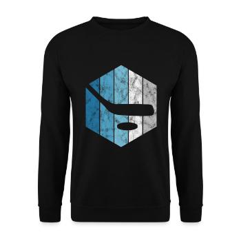 Ice hockey in retro or vintage style for children - Unisex Sweatshirt - black - Front - Alina (178cm) & Michal (187cm)