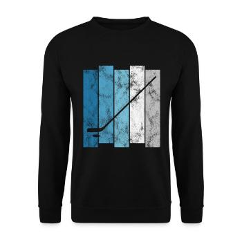 Ice hockey in retro or vintage style for children - Unisex Sweatshirt - black - Front - Alina (178cm) & Michal (187cm)