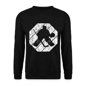 Ice hockey in retro or vintage style for children - Unisex Sweatshirt - black - Front - Alina (178cm) & Michal (187cm)