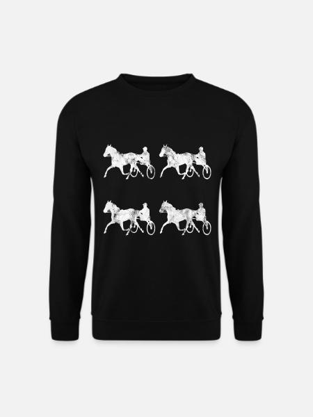 Trotteur trotter dans un style rétro ou vintage - Sweat-shirt Unisexe - noir