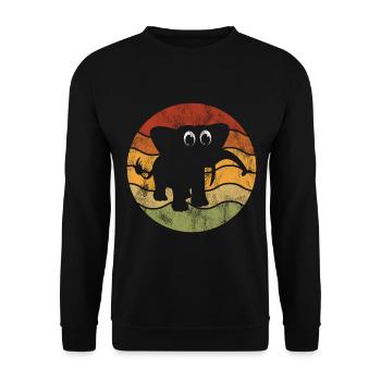 Eléphant éléphant pour enfants - Sweat-shirt Unisexe - noir - Devant - Alina (178cm) & Michal (187cm)