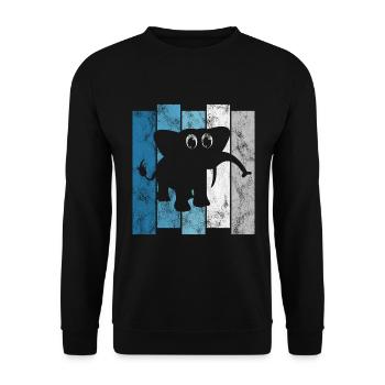 Eléphant éléphant pour enfants - Sweat-shirt Unisexe - noir - Devant - Alina (178cm) & Michal (187cm)