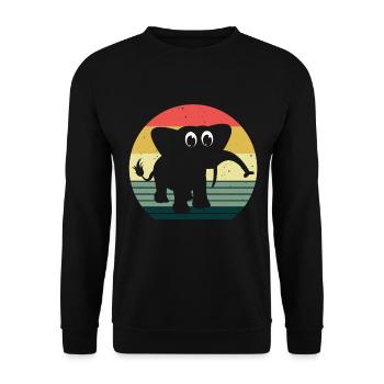 Eléphant éléphant pour enfants - Sweat-shirt Unisexe - noir - Devant - Alina (178cm) & Michal (187cm)