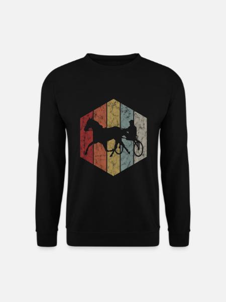 Trotter courses de trot dans un style rétro ou vintage - Sweat-shirt Unisexe - noir
