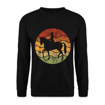 Dressage Dressage Dressage Rider Riding Horse - Unisex Sweatshirt - black - Front - Alina (178cm) & Michal (187cm)