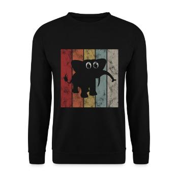 Eléphant éléphant pour enfants - Sweat-shirt Unisexe - noir - Devant - Alina (178cm) & Michal (187cm)