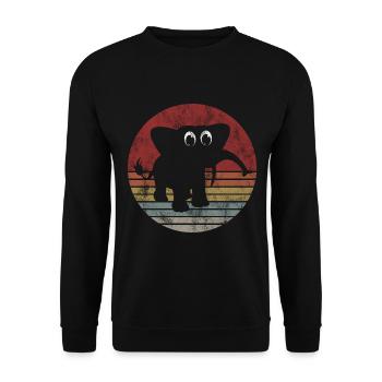 Eléphant éléphant pour enfants - Sweat-shirt Unisexe - noir - Devant - Alina (178cm) & Michal (187cm)
