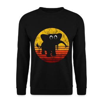 Eléphant éléphant pour enfants - Sweat-shirt Unisexe - noir - Devant - Alina (178cm) & Michal (187cm)