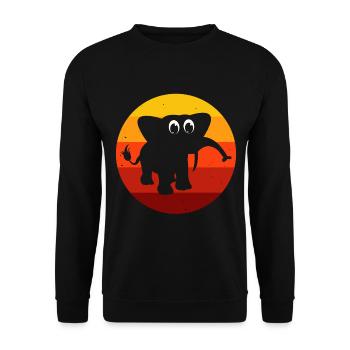 Eléphant éléphant pour enfants - Sweat-shirt Unisexe - noir - Devant - Alina (178cm) & Michal (187cm)
