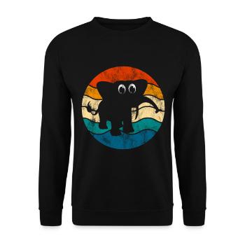 Eléphant éléphant pour enfants - Sweat-shirt Unisexe - noir - Devant - Alina (178cm) & Michal (187cm)