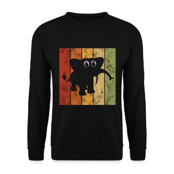 Eléphant éléphant pour enfants - Sweat-shirt Unisexe - noir - Devant - Alina (178cm) & Michal (187cm)