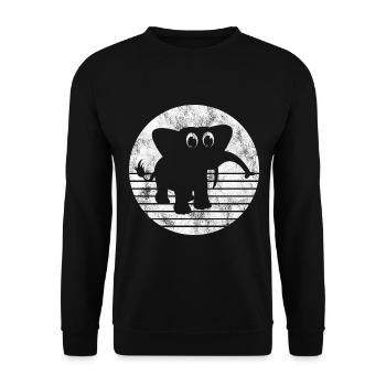 Eléphant éléphant pour enfants - Sweat-shirt Unisexe - noir - Devant - Alina (178cm) & Michal (187cm)