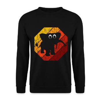 Eléphant éléphant pour enfants - Sweat-shirt Unisexe - noir - Devant - Alina (178cm) & Michal (187cm)