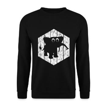 Eléphant éléphant pour enfants - Sweat-shirt Unisexe - noir - Devant - Alina (178cm) & Michal (187cm)