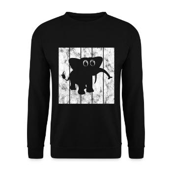 Éléphant Éléphant pour enfants - Sweat-shirt Unisexe - noir - Devant - Alina (178cm) & Michal (187cm)