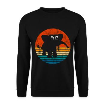 Eléphant éléphant pour enfants - Sweat-shirt Unisexe - noir - Devant - Alina (178cm) & Michal (187cm)