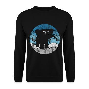 Éléphant Éléphant pour enfants - Sweat-shirt Unisexe - noir - Devant - Alina (178cm) & Michal (187cm)