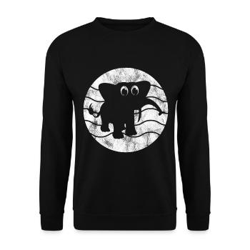 Éléphant Éléphant pour enfants - Sweat-shirt Unisexe - noir - Devant - Alina (178cm) & Michal (187cm)