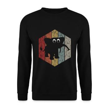 Eléphant éléphant pour enfants - Sweat-shirt Unisexe - noir - Devant - Alina (178cm) & Michal (187cm)